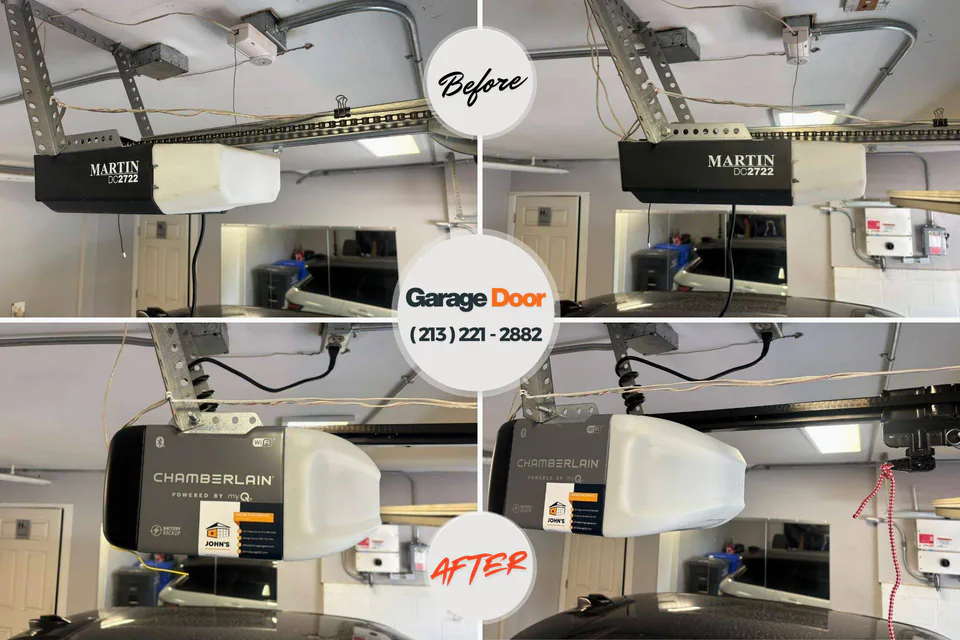 Before and after: garage door repair Grand Ronde, OR
